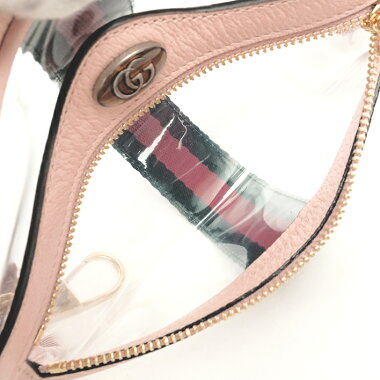 【GOODA掲載】【新入荷商品】【中古】19クルーズオフィディアミニビニールバッグクリアバッグポシェット斜め掛けGGマーモント×ウェブ517350・493075【ショルダーバッグ】