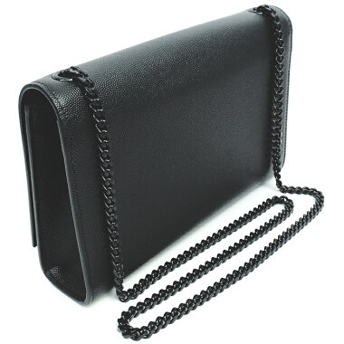 [GOODA] [New Arrivals] [Used] Classic Satchel YSL Logo Chain Shoulder Diagonal Crossbody Black Hardware Kate 364021 [Shoulder Bag]