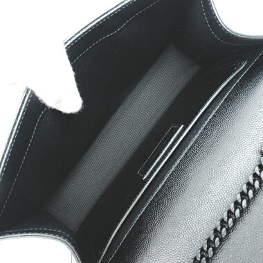 [GOODA] [New Arrivals] [Used] Classic Satchel YSL Logo Chain Shoulder Diagonal Crossbody Black Hardware Kate 364021 [Shoulder Bag]