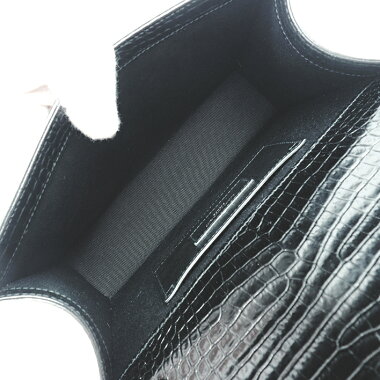 【GOODA掲載】【新入荷商品】【中古】ミディアムチェーンショルダーYSLロゴ斜め掛けクロスボディブラック金具モノグラム443182【ショルダーバッグ】