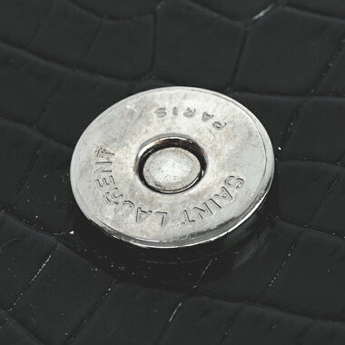 【GOODA掲載】【新入荷商品】【中古】ミディアムチェーンショルダーYSLロゴ斜め掛けクロスボディブラック金具モノグラム443182【ショルダーバッグ】