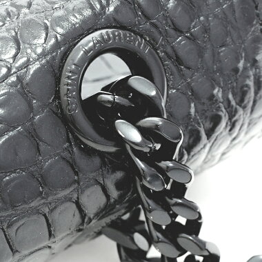 【GOODA掲載】【新入荷商品】【中古】ミディアムチェーンショルダーYSLロゴ斜め掛けクロスボディブラック金具モノグラム443182【ショルダーバッグ】