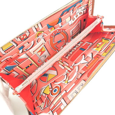 【GOODA掲載】【新入荷商品】【中古】シルクインラウンドファスナーシルバー金具アザップロング【長財布】