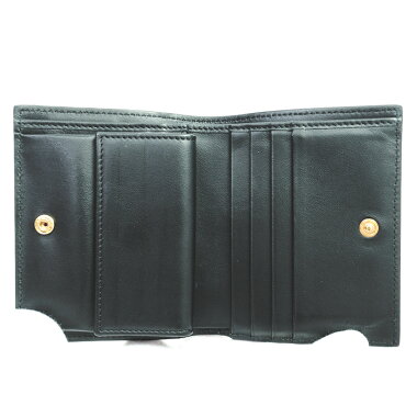 【GOODA掲載】【新入荷商品】【中古】フェンディスモールウォレットミニ財布ゴールド金具エフイズ8M0387【二つ折り財布】