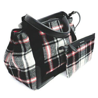 [GOODA] [New stock] [Pre-owned] [Almost new] Balenciaga S check silver hardware hippo 3399339 [Handbag]