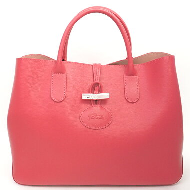 【GOODA掲載】【新入荷商品】【中古】ロンシャンROSEAUハンドバッグロゴマークトグルボタンシルバー金具ロゾ1986-871-A27【トートバッグ】