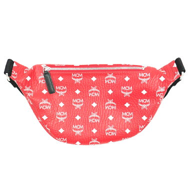 【GOODA掲載】【新入荷商品】【中古】エムシーエムミディアムホワイトロゴベルトバッグショルダーバッグモノグラムMUZ9SFI07AV001【ボディバッグ・ウエストポーチ】