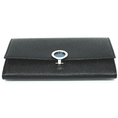 [GOODA] [new stock] [pre-owned] Bvlgari logo clip bi-fold flap wallet silver hardware Bvlgari Bvlgari 30414 [long wallet]