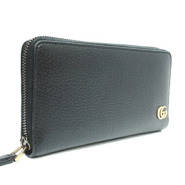 【中古】グッチDOLLARダラーカーフダブルGラウンドファスナーアンティークゴールド金具GGマーモント428736・534563【長財布】【GOODA掲載】【美品】