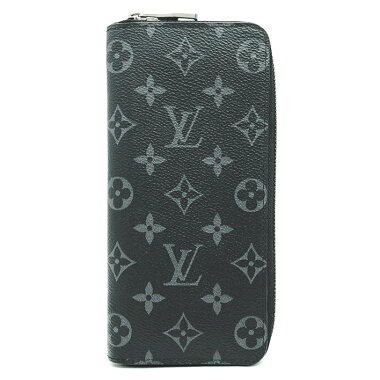 [Used] Louis Vuitton Zippy Wallet Vertical Monogram Eclipse M62295 [long wallet] [GOODA] [beauty products]
