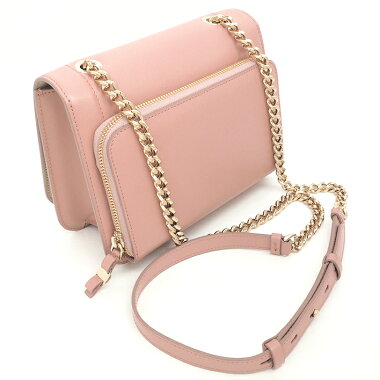 【中古】サルヴァトーレフェラガモニュービアンコクロスボディバッグフラップチェーンショルダー斜め掛けウォレットゴールド金具ヴァラリボン21G877【ショルダーバッグ】【GOODA掲載】【未使用品・新古品】