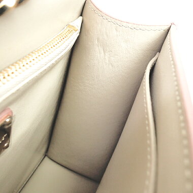 【中古】サルヴァトーレフェラガモニュービアンコクロスボディバッグフラップチェーンショルダー斜め掛けウォレットゴールド金具ヴァラリボン21G877【ショルダーバッグ】【GOODA掲載】【未使用品・新古品】