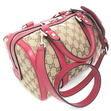 [Used] Gucci GG pattern mini Boston handbag 2WAY shoulder bag GG canvas 269876502752 [Boston bag] [GOODA posted] [Same as new]