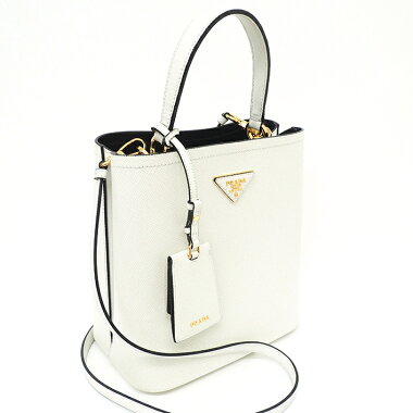 【中古】プラダパニエトップハンドルトライアングルロゴ2WAYショルダーバッグゴールド金具サフィアーノキュイール1BA212【ハンドバッグ】【GOODA掲載】【新品同様】