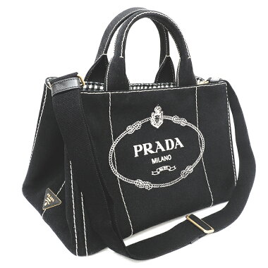 [Used] PRADA CANAPA Medium Handbag 2WAY Shoulder Bag Triangle Logo Gold Hardware Kanapa 1BG642 [Tote Bag] [GOODA] [Unused / New Old Items]