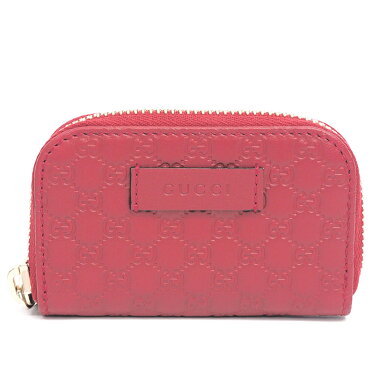 【中古】グッチGG柄ラウンドファスナー小銭入れコインパースゴールド金具マイクログッチシマ449896・496085【コインケース】【GOODA掲載】【新品同様】