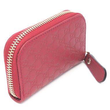 【中古】グッチGG柄ラウンドファスナー小銭入れコインパースゴールド金具マイクログッチシマ449896・496085【コインケース】【GOODA掲載】【新品同様】