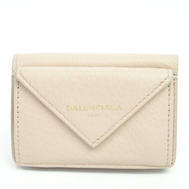 【中古】バレンシアガ三つ折りミニ財布コンパクトウォレットペーパーミニ391446・2730・A・5840【二つ折り財布】【GOODA掲載】【未使用品・新古品】