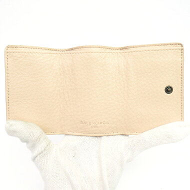 【中古】バレンシアガ三つ折りミニ財布コンパクトウォレットペーパーミニ391446・2730・A・5840【二つ折り財布】【GOODA掲載】【未使用品・新古品】