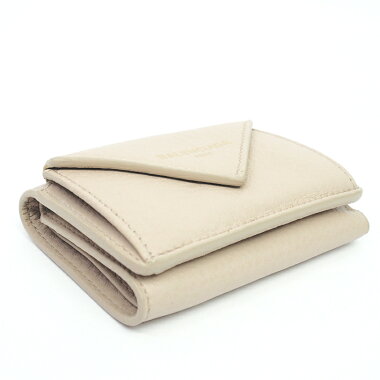 【中古】バレンシアガ三つ折りミニ財布コンパクトウォレットペーパーミニ391446・2730・A・5840【二つ折り財布】【GOODA掲載】【未使用品・新古品】