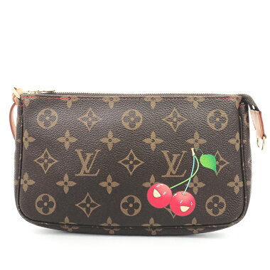 【中古】ルイヴィトンポシェット・アクセソワールモノグラム・チェリーM95008【アクセサリーポーチ】【GOODA掲載】【新品同様】