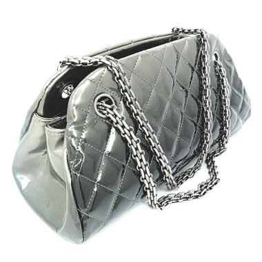 [Used] Chanel Mademoiselle Chain Shoulder CC Bowling Bag Antique Silver Hardware Coco Mark A49853 [Shoulder Bag] [GOODA] [Good Condition]