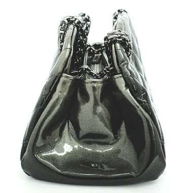 [Used] Chanel Mademoiselle Chain Shoulder CC Bowling Bag Antique Silver Hardware Coco Mark A49853 [Shoulder Bag] [GOODA] [Good Condition]