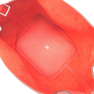 [Used] Hermes MM silver metal fittings Pico Tan Lock [Handbag] [GOODA] [Beauty]