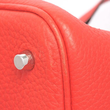 [Used] Hermes MM silver metal fittings Pico Tan Lock [Handbag] [GOODA] [Beauty]