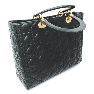 【中古】クリスチャンディオールカナージュステッチトートバッグゴールド金具レディディオールCAL44560【ハンドバッグ】【GOODA掲載】【美品】