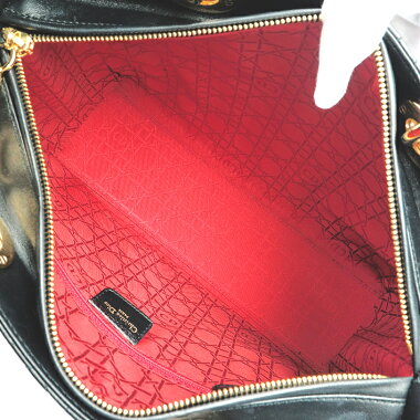 【中古】クリスチャンディオールカナージュステッチトートバッグゴールド金具レディディオールCAL44560【ハンドバッグ】【GOODA掲載】【美品】