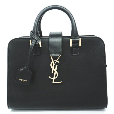 [Used] Yves Saint Laurent YSL logo 2WAY shoulder bag Gold metal fittings Cabas 568853 [Handbag] [GOODA] [Beauty]