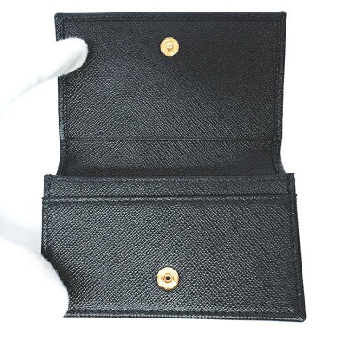 【中古】プラダ名刺入れロゴゴールド金具サフィアーノ1MC122カードケース【小物・雑貨】【GOODA掲載】【新品同様】