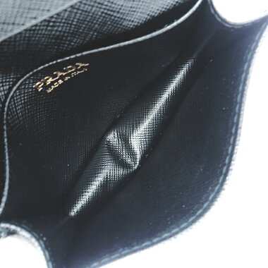 【中古】プラダ名刺入れロゴゴールド金具サフィアーノ1MC122カードケース【小物・雑貨】【GOODA掲載】【新品同様】