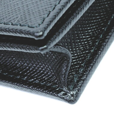 【中古】プラダ名刺入れロゴゴールド金具サフィアーノ1MC122カードケース【小物・雑貨】【GOODA掲載】【新品同様】