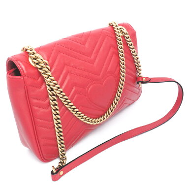 [Used] Gucci chain shoulder antique gold metal fittings GG Marmont 443496/467891 [Shoulder bag] [GOODA] [Beauty]