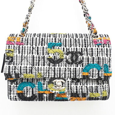 シャネルWチェーンCCシルバー金具ココマークA90684【ショルダーバッグ】【美品】