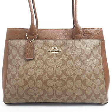 Coach Kay Tote Gold Hardware Signature F31475 [Tote Bag] [Good Condition]