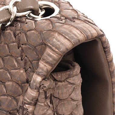 Chanel W Chain Shoulder CC Ultra Stitch Silver Hardware Coco Mark [Shoulder Bag] [Good Condition]