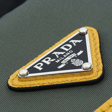 Prada Triangle Logo Silver Hardware Tesuto Saffiano 2NH011 [Clutch Bag] [Like New] [Used]