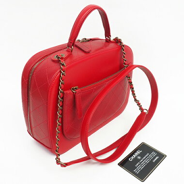 【美品】シャネルバニティ2WAYチェーンショルダーハンドバッグココマークCCゴールド金具マトラッセ【ショルダーバッグ】