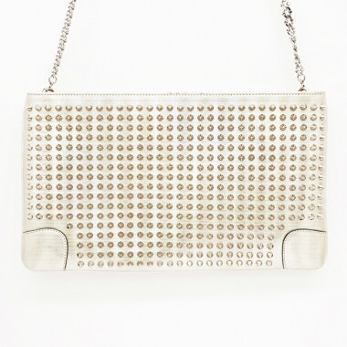 【美品】クリスチャン・ルブタンスパイクスタッズ2WAYショルダーバッグルビポッシュ3155142【クラッチバッグ】