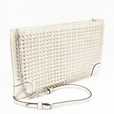 【美品】クリスチャン・ルブタンスパイクスタッズ2WAYショルダーバッグルビポッシュ3155142【クラッチバッグ】