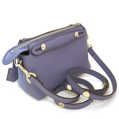 【新品同様】フェンディミニ2WAYショルダーバッグシルバー金具バイザウェイ8BL135【ハンドバッグ】