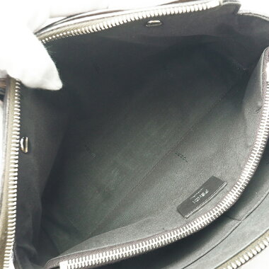 【美品】フェンディミディアム2WAYショルダーバッグポンポンチャーム付きシルバー金具バイザウェイ8BL124【ハンドバッグ】