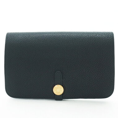 エルメスGM二つ折り財布ゴールド金具ドゴン【二つ折り財布】