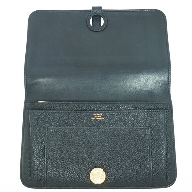 エルメスGM二つ折り財布ゴールド金具ドゴン【二つ折り財布】