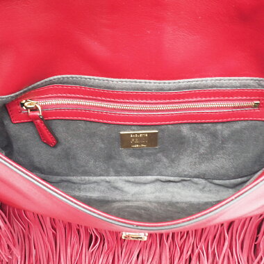 【新品同様】フェンディミニ2WAYショルダーバッグシルバー金具バイザウェイ8BL135【ハンドバッグ】