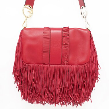 【新品同様】フェンディミニ2WAYショルダーバッグシルバー金具バイザウェイ8BL135【ハンドバッグ】