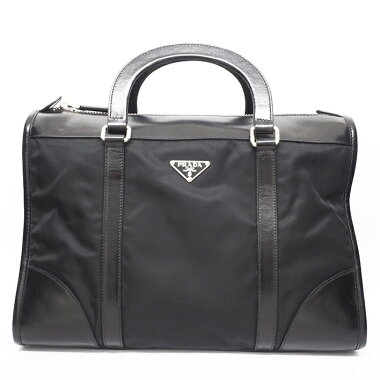 Prada 2WAY Shoulder Bag Tote Bag Triangle Logo Silver Hardware Testo BN1059 [Handbag]